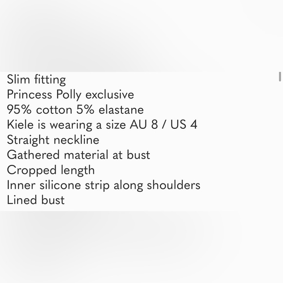 Princess Polly Tilly Long sleeve cropped top 8 - Picture 3 of 8